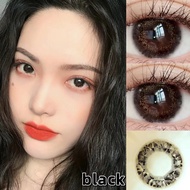 【ready stock & give gifts】2pcs Colorful  Contact lens Yearly use black Beauty lenses degrees0.00-8.0