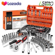InnTech King Tools ชุดเครื่องมือ ประแจ ชุดบล็อก 94 ชิ้น ขนาด 1/4 นิ้ว และ 1/2 นิ้ว ชุดประแจ บล็อก ไข