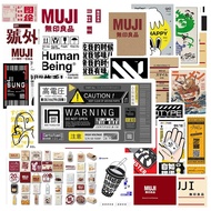 50 MUJI Stickers | WATERPROOF Decal | 000149
