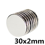 5 Pieces High Power Magnet 30x2mm Neodymium 30x2mm Round Flat Size 30*2mm 30*2mm