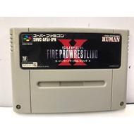 Original Cartridge (SFC) Super Fire Pro Wrestling X (Japan) Famicom Second-Hand Goods Imported From 