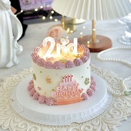 Jiayan Baking Cake Decoration Ornaments First Birthday Adult 18th Birthday Number Luminous Light Dec