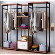 rak baju pakaian/wood wardrobe/almari pakaian/cloth wardrobe rack/Ikea wardrobe