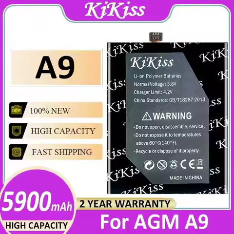 Mobile Phone Battery 5900mAh For Agm A9 Mobile Phone Reliable Power