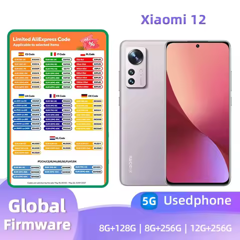 Xiaomi 12 5G Android 6.28-inch RAM 12GB ROM 256GB used phone