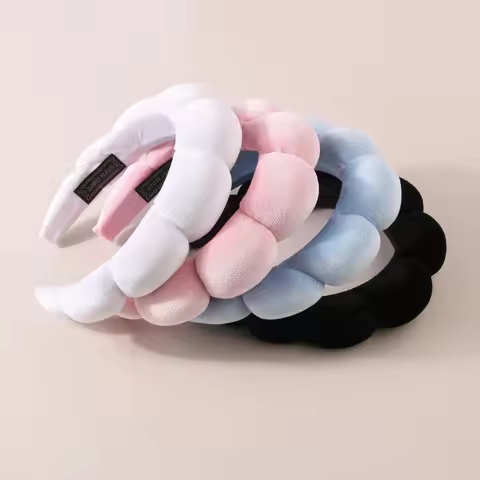 Towel Sponge Twist Headband Ladies and Girls Fluffy Hairband Cloud Headdress Accessories for Women H