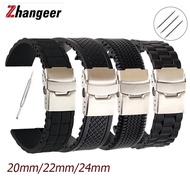 20mm 22mm Silicone Watch Bands For Samsung Active 43mm 47mm for Fossil Watch Strap 24mm Rubber Sport