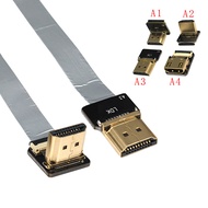 Fpc Flat Cable Computer Photography FPV Tin Foil Cable Interface Cable hdmi to mini to micro hdmi Adapter Adapter Ultra-Thin hdmi with Shielded Cable Extension Cable Ultra-Soft Cable 20pin Plug Play