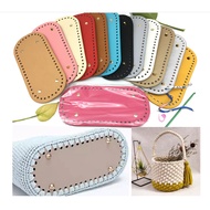 PU leather bag base - Oval book bag base 10*22cm