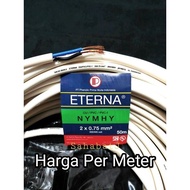 kabel eterna NYMHY 2x0.75 / eterna serabut putih 2x0,75