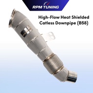 RPM Tuning High-Flow Heat Shielded Catless Downpipe – BMW B58 Engine
