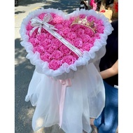 Finished chiffon flowers 50 7-layer scented wax flowers