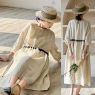 1: 1 Real Style Cut CX253 Linen Dress Female Spring Summer New Style Cotton Linen Mid-Length Skirt C