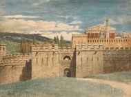 Sir Lawrence Alma-Tadema, O.M., R.A. Antium seen from outside the city walls