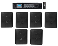 Rockville Bundle: (1) RCS180-6 180 Watt 6 Zone 70v Restaurant Amplifier Bundle with (6) JBL Control 