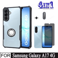 4In1 Samsung Galaxy A17 Shockproof Phone Case for Samsung A16 A07 A06 Anti Spy Privacy Tempered Glas