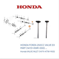 FORZA 250 FORZA300 INTAKE EXHAUST VALVE ORIGINAL HONDA