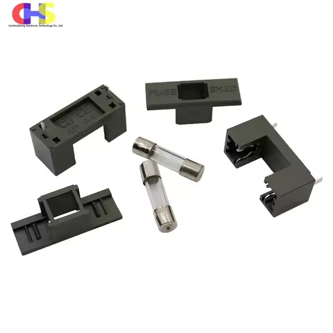 5-20pcs Grey 5x20mm Fuse Holder With 5*20mm 0.2A 0.5A 1A 2A 3A 4A 5A 6A 7A 8A 10A 250V Glass Tube Fu