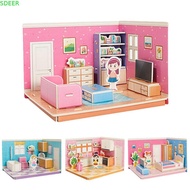 SDEER 3D Room Cardboard, Kitchen Model Toys 3D Room Model Puzzle Toys, DIY Educational Toy Cardboard