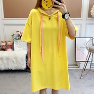 Áo Thun Tay Dài Liền Nón Xinh Xắn Dành Cho Nữ
