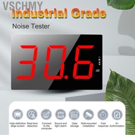 vschmy Wall Mount Decibel Meter  3.0 LED Noise for Home Factory Classroom 30-130dB Sound Level with 