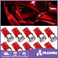 10 pcs RED T10 LED Car Light Bulbs T10 W5w 5 SMD 5050
