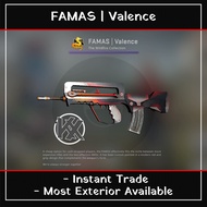 KeeX CSGO Skins | Famas Valence | All Exteriors | Pay now & Get now | Instant Trade | Ready Stock