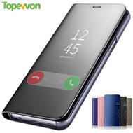 Topewon Mirror Smart View Flip Case For Samsung Galaxy A51 Clear Hard Screen Cover