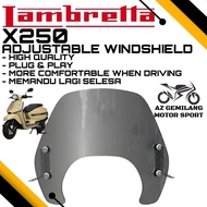 WINDSHIELD LAMBRETTA X250 X 250 ADJUSTABLE WINDSHIELD ACCESSORIES ACCESSORY MODIFIED MODIFY