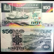 Limited SINGAPORE 50 DOLLAR VARIASI WAR GELAP