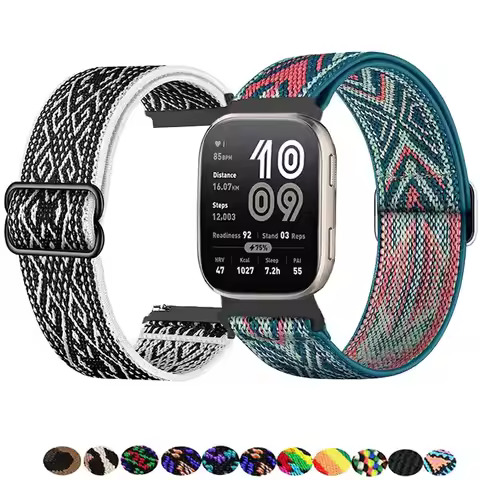 Adjustable nylon Strap for Amazfit Bip 6 5 Bip6 Smart Watch Quick 22mm Sports Breathable Wristband f