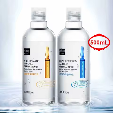 500ml Large Capacity Essence Water Niacinamide Improve Dull Hyaluronic Acid Moisturize Dry Skin Faci