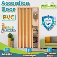 Accordion Sliding Door PVC Folding Divider Door Waterproof Flame-retardant Silent Magnetic Suction