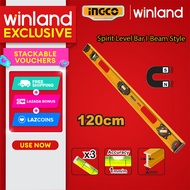 Ingco by Winland Spirit Level Magnetic 120cm I-Beam Style with 2.0mm HSL28120 Level Bar ING-HT