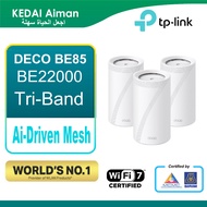 TP-LINK DECO BE85 BE22000 Tri-Band Whole Home Mesh WiFi 7 System