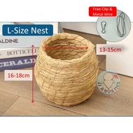 Natural Straw Bird Nest Sarang Burung Parrot Home House Great Ventilation Budgie Lovebird