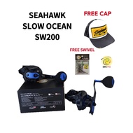 SEAHAWK SLOW OCEAN SW 200L 200HSL Overhead Baitcast Reel BC 200 Saltwater Slow Fast Jigging Jig Slow