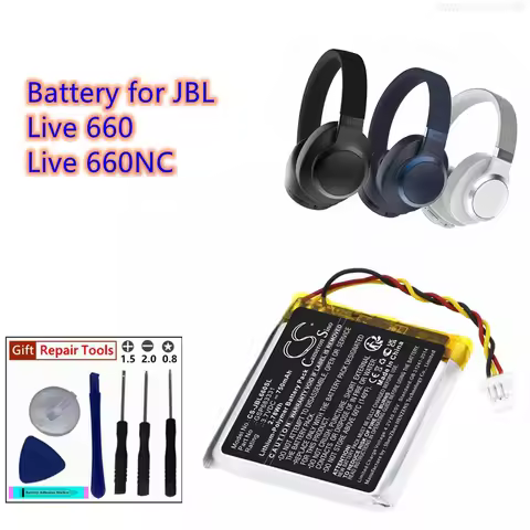 Wireless Headset Battery 3.7V/750mAh GSP683331 for JBL Live 660, Live 660NC
