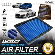 Works Engineering Drop In Air Filter Audi A4 S4 RS4 B6-B7 L4 V8 A5 Q5 A3 S3 1.8 2.0cc 2000-2014 Elem