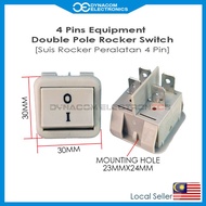 4 Pins 250V AC 10A Equipment  Double Pole Rocker Switch DPDT [Suis Rocker Peralatan 4 Pin]