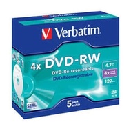Verbatim DVD-RW 4.7gb 4x Single Pack - 5 Disc Pack