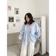 Shirt Crinkle Oversize - Kemeja Crinkle Model Oversize - Kemeja wanita Crinkle Atasan