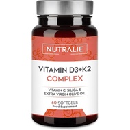 Vitamin D3 and K2 10,000 IU - D3 K2 MK7 with Vitamin C and Extra Virgin Olive Oil - 60 Softgels Vita