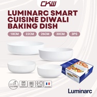 Luminarc Smart Cuisine Diwali Baking Dish [ Round Oven Culinary Glass ]