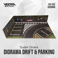 Diecast Drift & Parking Lot Diorama 1:64 Drift & Parking Theme