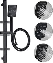 MONDAWE 3-Setting Hand Shower with Slide Bar, High Pressure Handheld Shower with Shower Slide Bar, SUS304 Stainless Steel, Adjustable Shower Head Matte Black, Featuring 59-Inch Hose