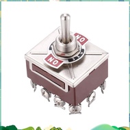 AC 380V 10A ON/OFF/ON 3 Positions 12 Pin Latching Toggle Switch 4PDT