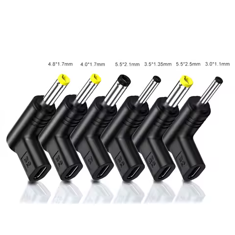 USB-C PD to DC Power Connector Universal 5V 9V 12V 19.5V Type C to DC Jack Plug Charging Adapter Con