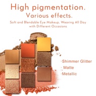 Catkin Eyeshadow Palettes 9 Blendable Shades Smooth Long Lasting Eyeshadow Matte and Glitter Eye Mak