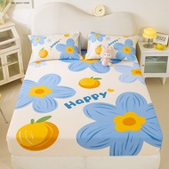 1pc Cotton Bed Linen Cute Panda Printed Kids Bed Fitted Sheet 100%Cotton Bed Sheets with Elastic Que